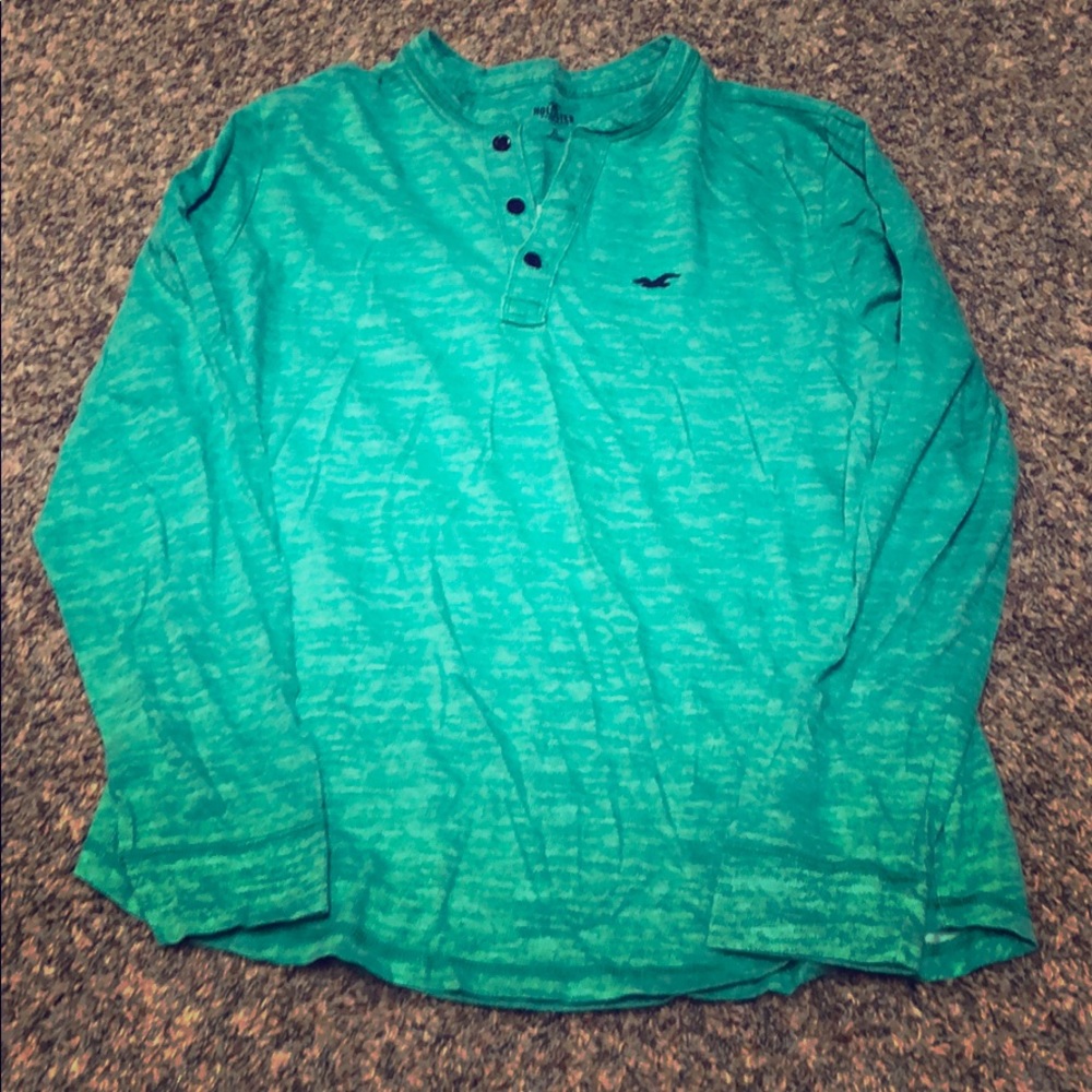 Green long sleeve Hollister shirt